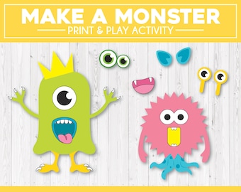 Acquire a monster Etsy graphic relating to Build a Monster Printable identified as Produce a monster Etsy